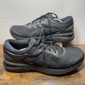 Asics Gel Kayano 25 Black Lace-Up Low Top Sneaker Mens Shoes Size 15